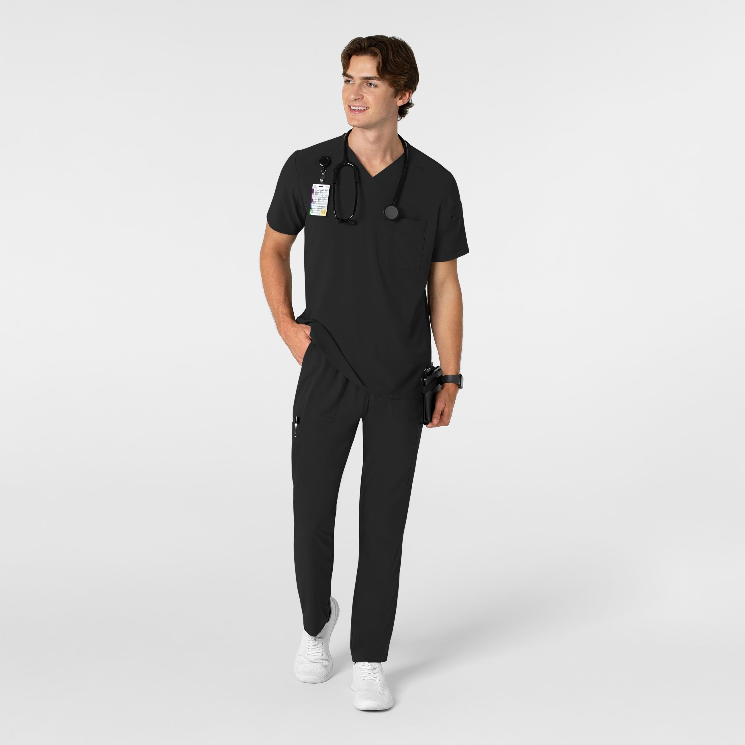 RENEW 5834 Men's Tapered Scrub Pants Black