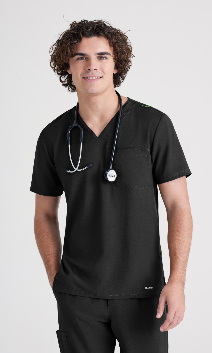 Grey's Anatomy Evolve GSST179 Journey Scrub Top Black