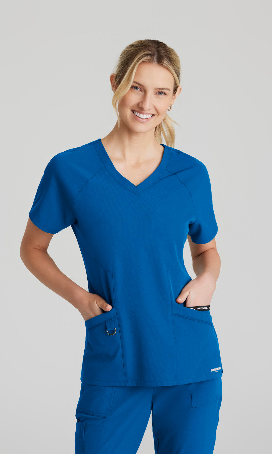 Skechers Fusion SKT238 Prisma Scrub Top New Royal