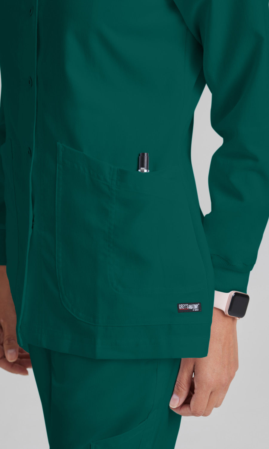 Grey's Anatomy 4450 Jamie Scrub Jacket Hunter Green