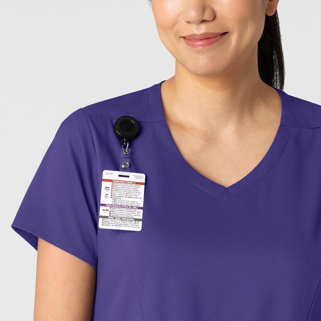 Boundless 6251 2-Pocket V-Neck Scrub Top Grape