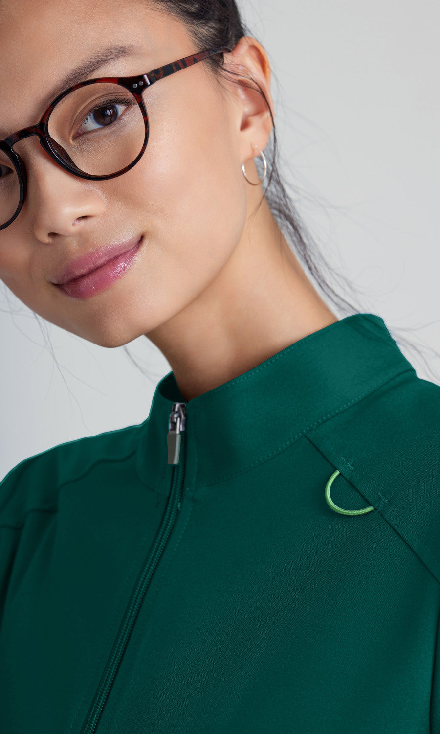 Grey's Anatomy Evolve GSSW886 Virtue Scrub Jacket Hunter Green