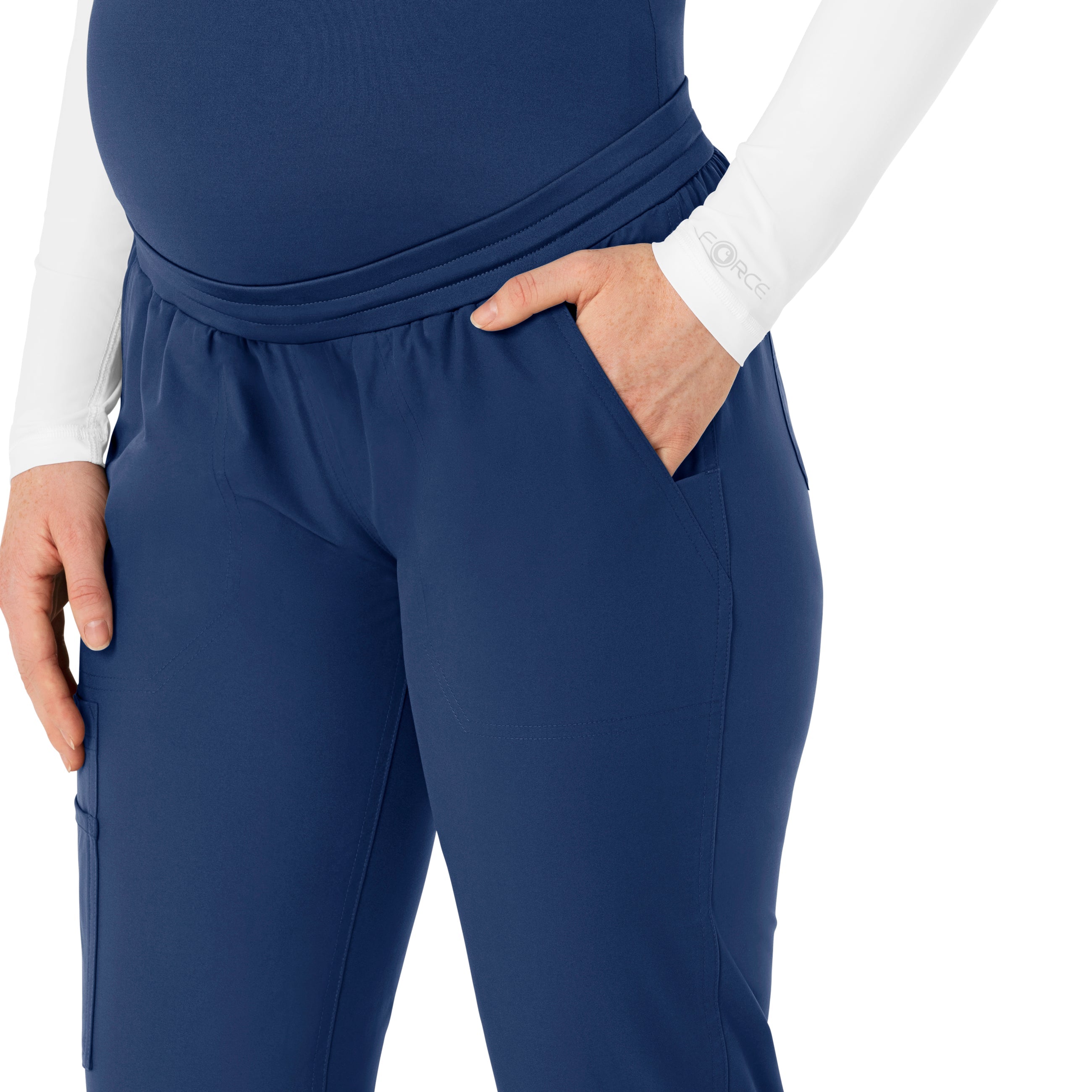 Force Essentials C54113 Maternity Jogger Scrub Pants Navy