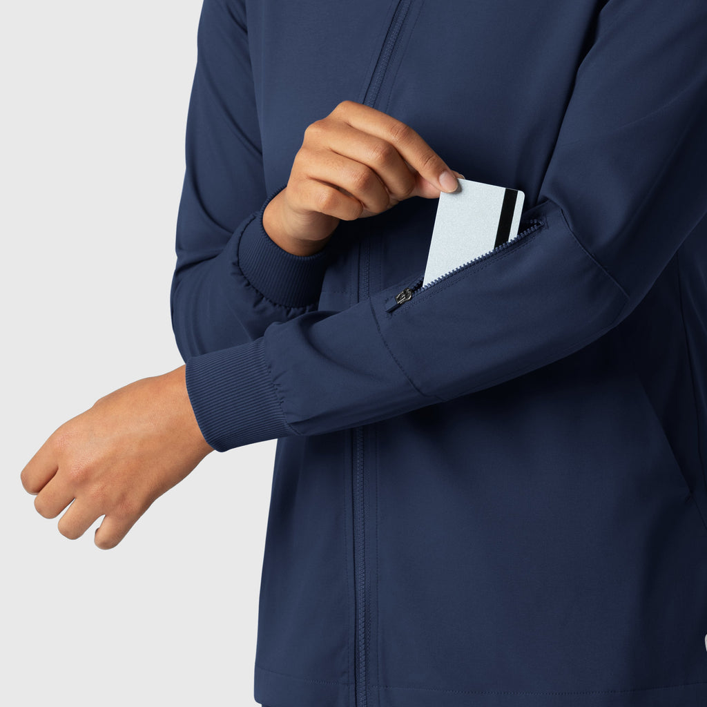 Boundless 8151 Warm Up Scrub Jacket Navy