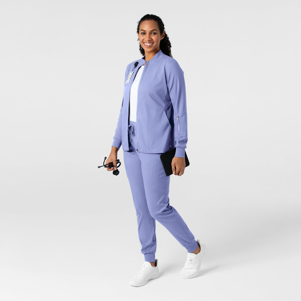 Boundless 8151 Warm Up Scrub Jacket Ceil Blue