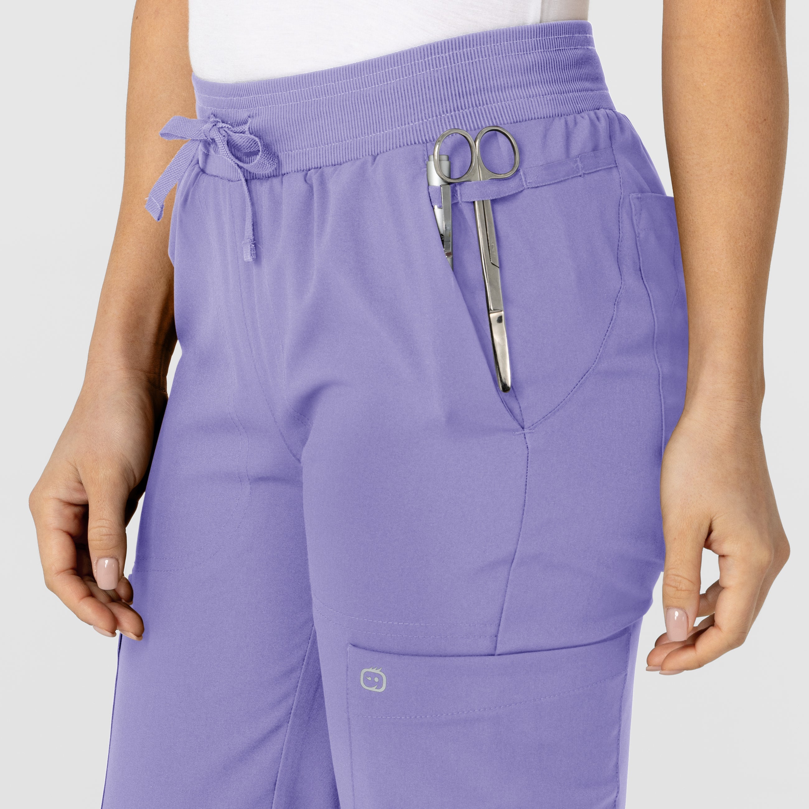 W123 5045 Flex-n-Reach Track Scrub Pants Iris Purple