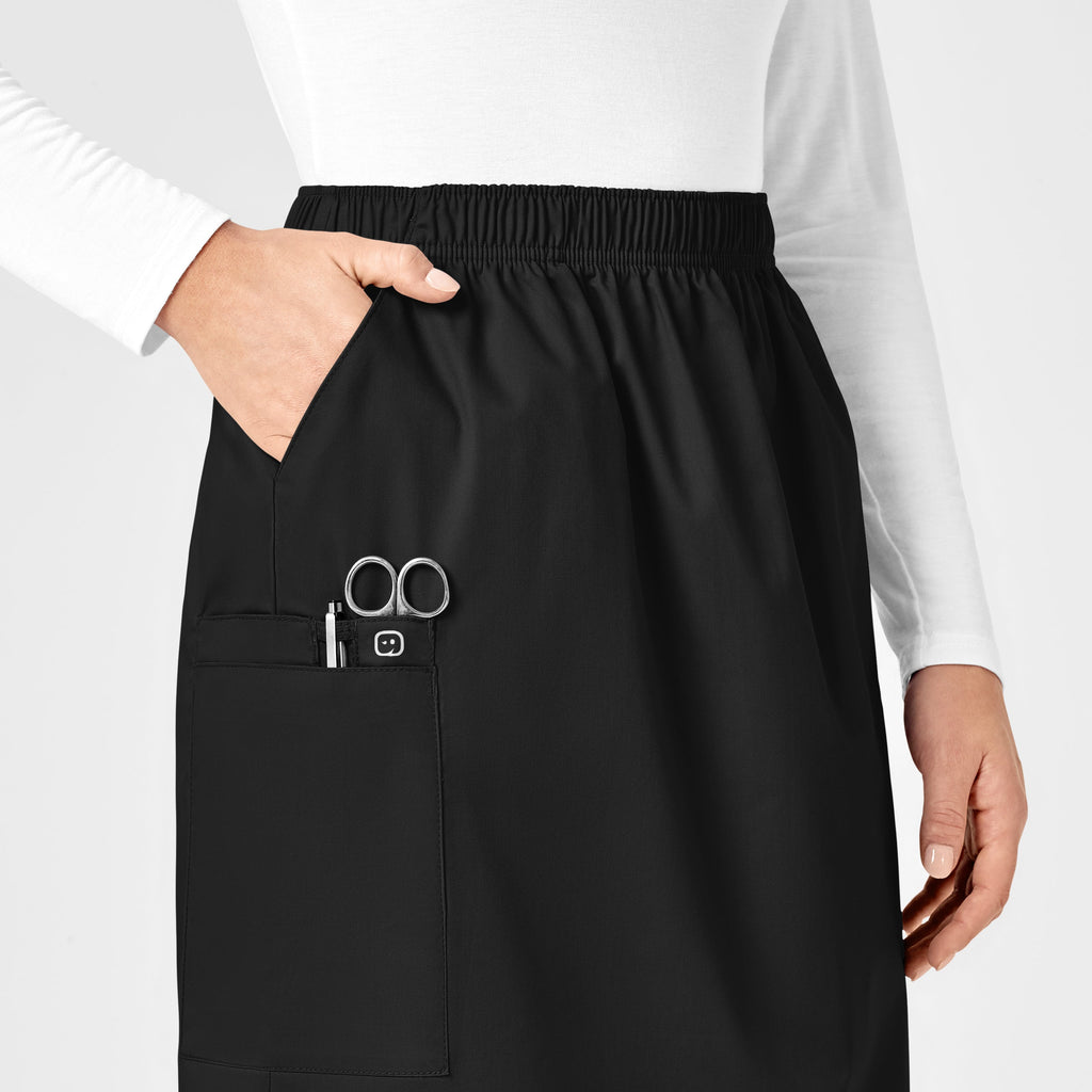 WonderWORK 701 Pull On Cargo Skirt Black