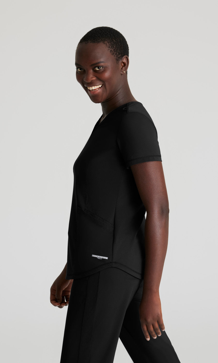 Skechers Slip-Ins Knits SKT220 Serene Knit Scrub Top Black