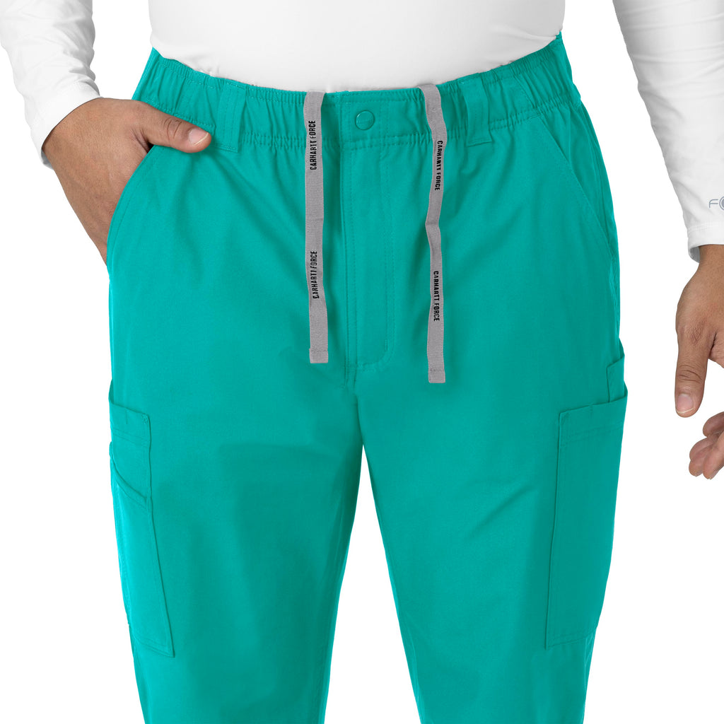 Force Essentials C56113 Men's Straight Leg Cargo Scrub Pants Teal Blue
