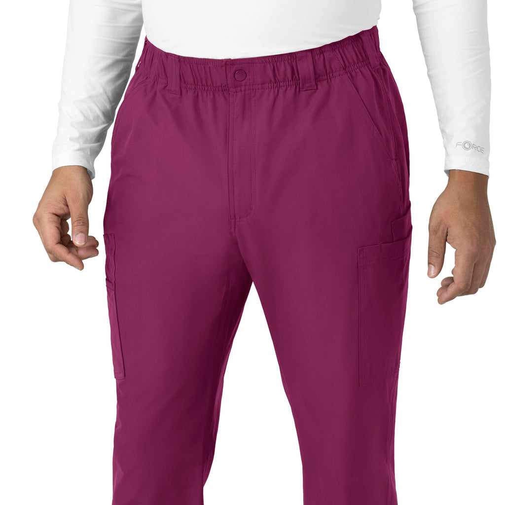 Force Essentials C56113 Men's Straight Leg Cargo Scrub Pants Wine
