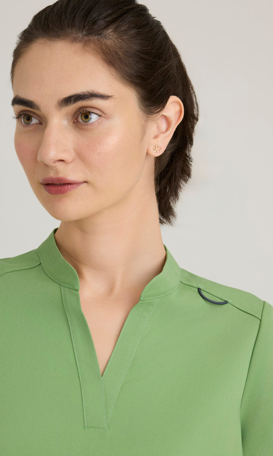 Grey's Anatomy Spandex Stretch GRST230 Avery Top Sweet Basil