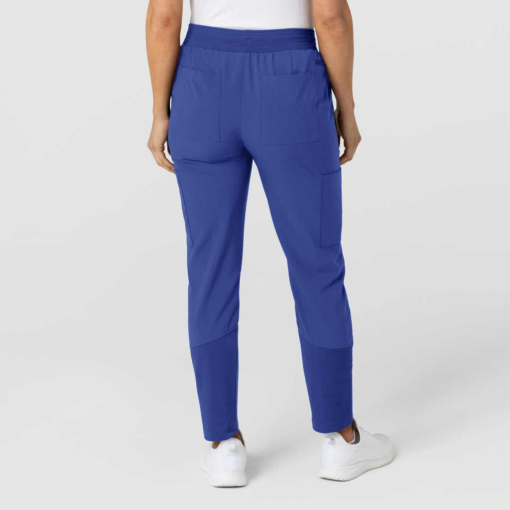 W123 5045 Women's Flex-n-Reach Track Scrub Pants Galaxy Blue