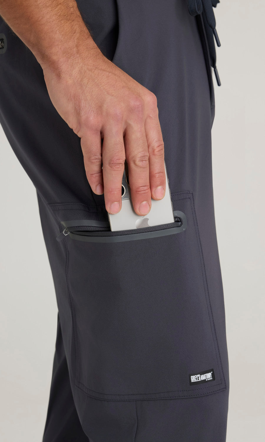 Grey's Anatomy Knit Stretch GRSP706 Focus Pant Steel