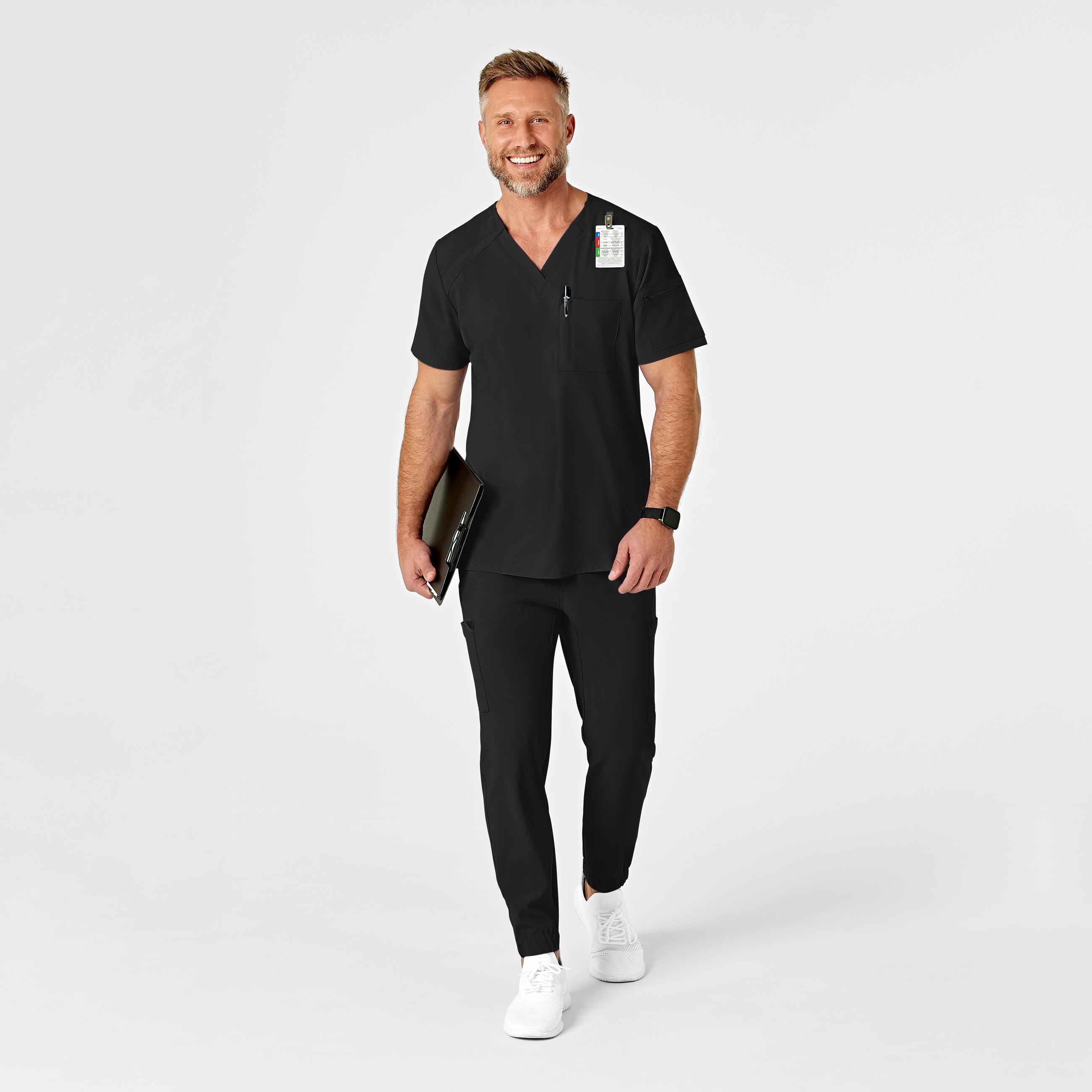 RENEW 5034 Men's Jogger Scrub Pants Black