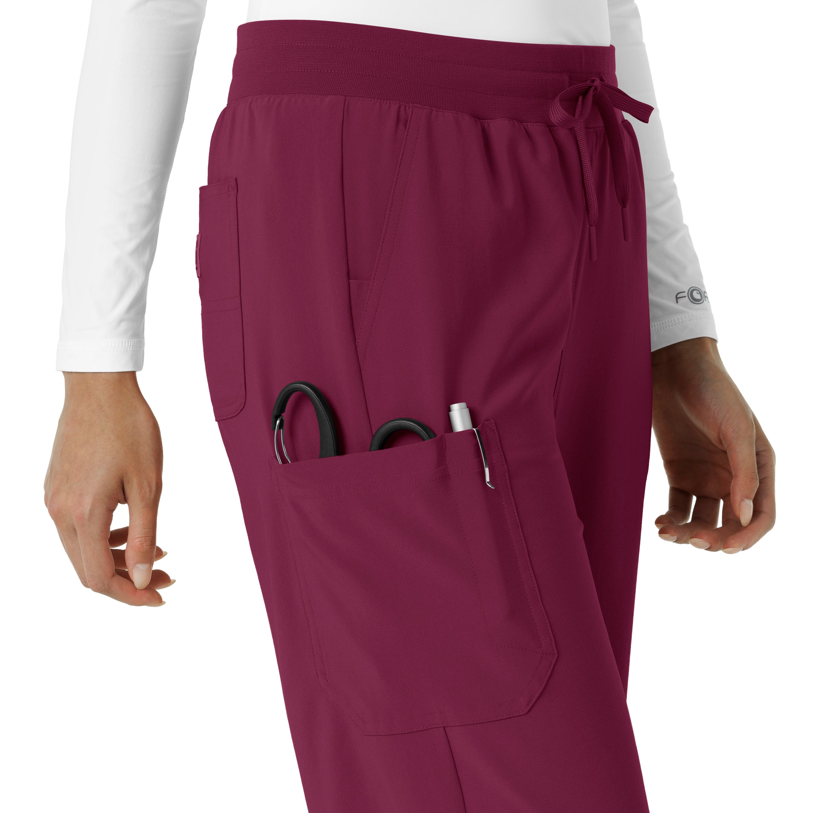 Force Cross-Flex C53310 Boot Cut Scrub Pants Wine