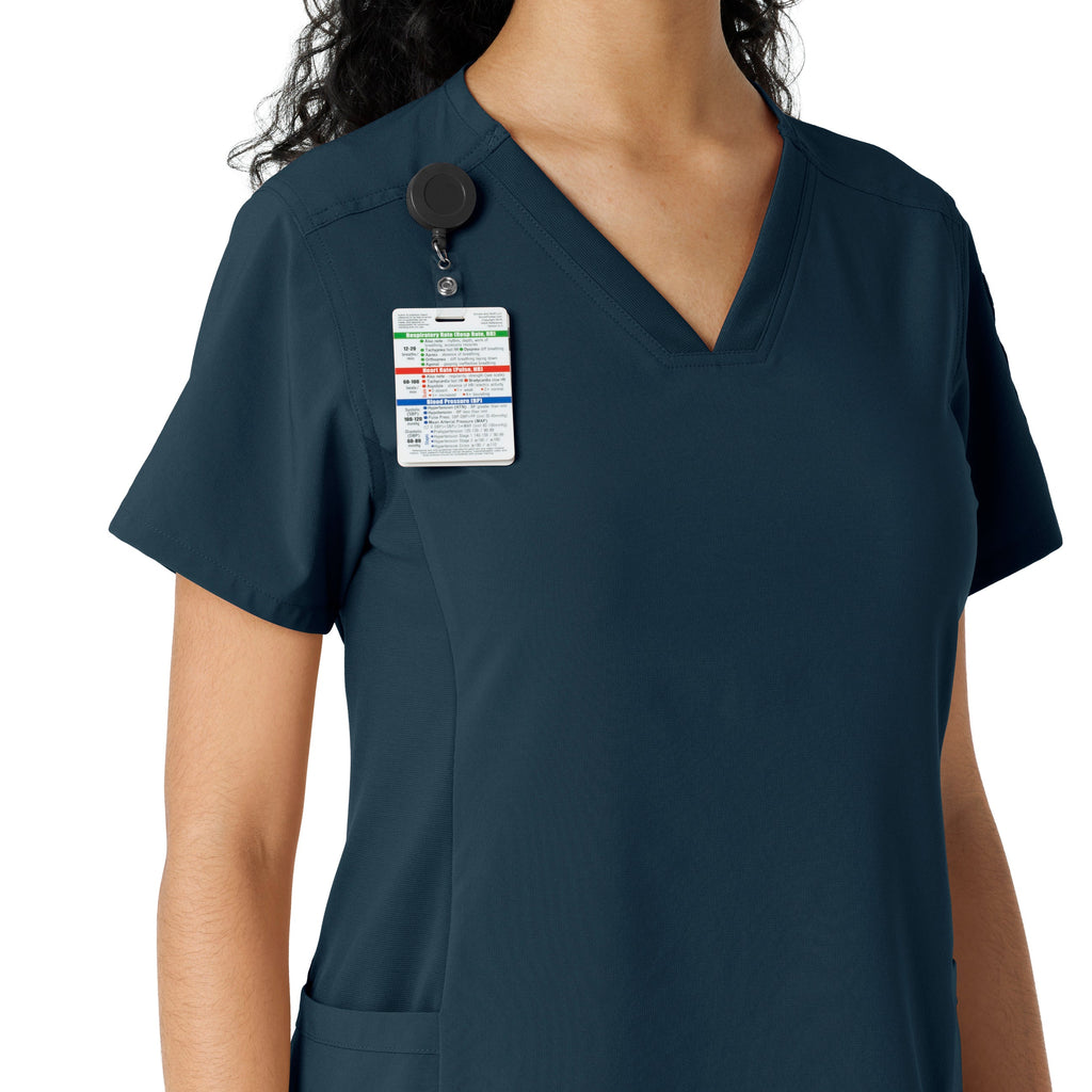 Force Cross-Flex C13310 Knit Panel Scrub Top Navy