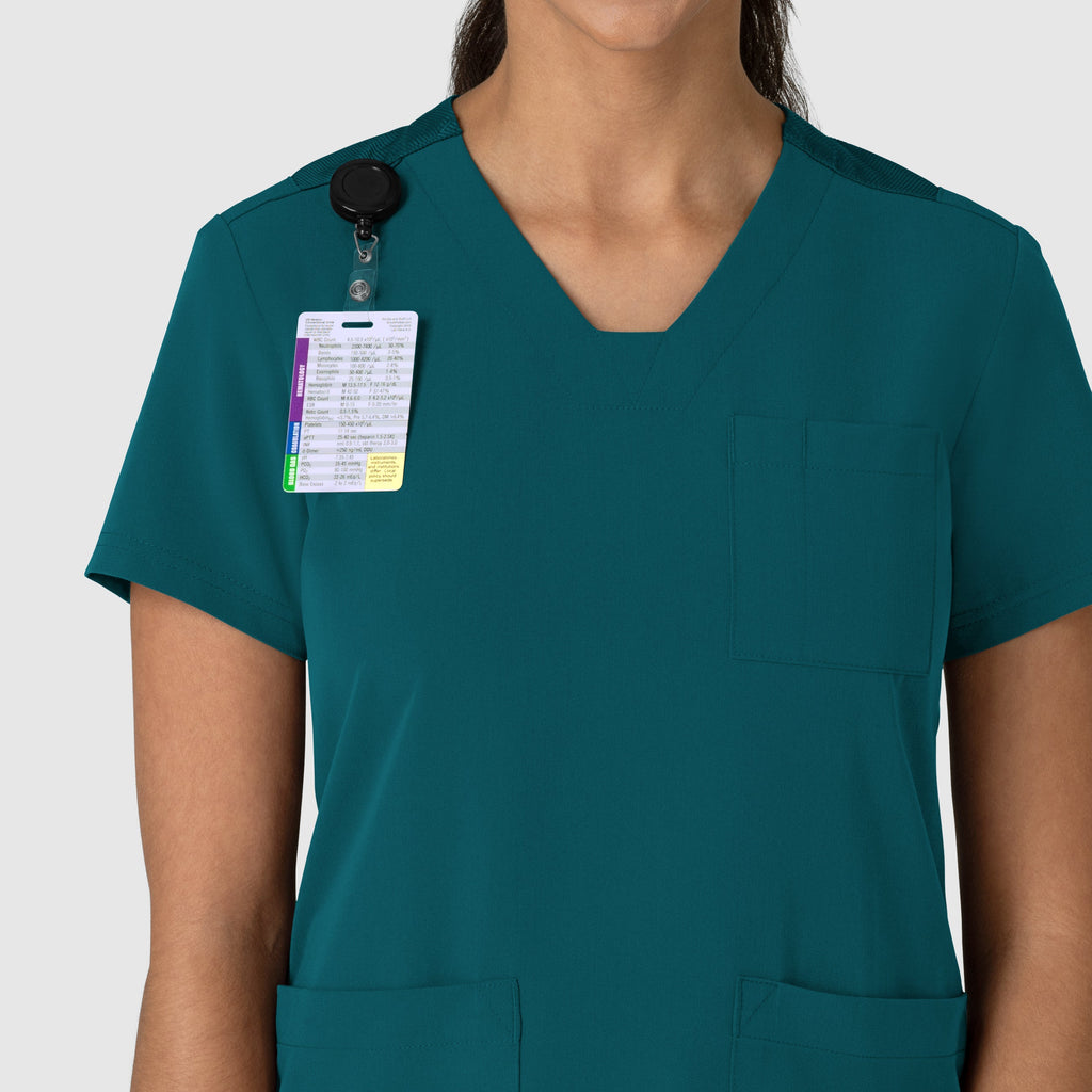 Nova 6132 Flex-n-Reach V-Neck Scrub Top Caribbean