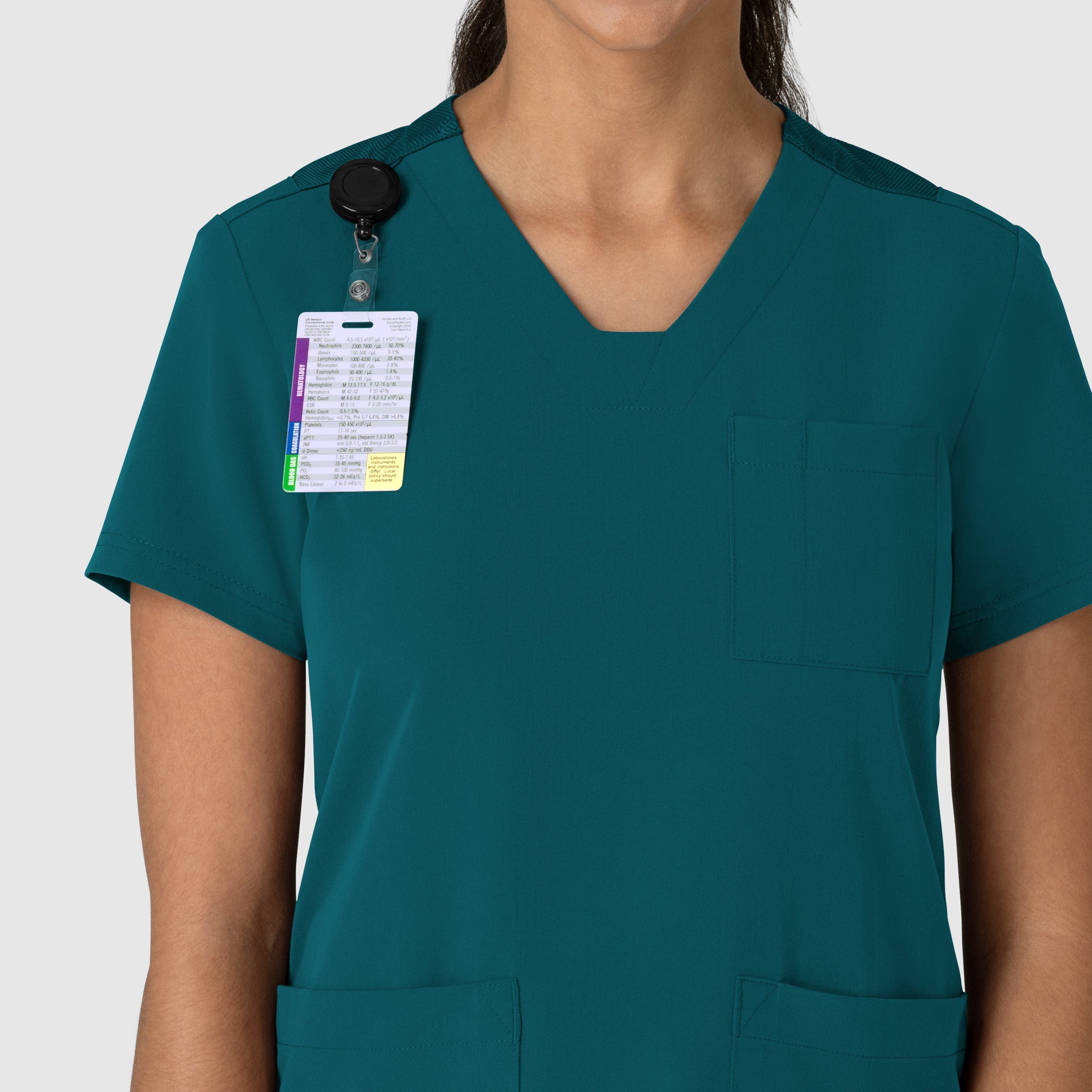 Nova 6132 Flex-n-Reach V-Neck Scrub Top Caribbean