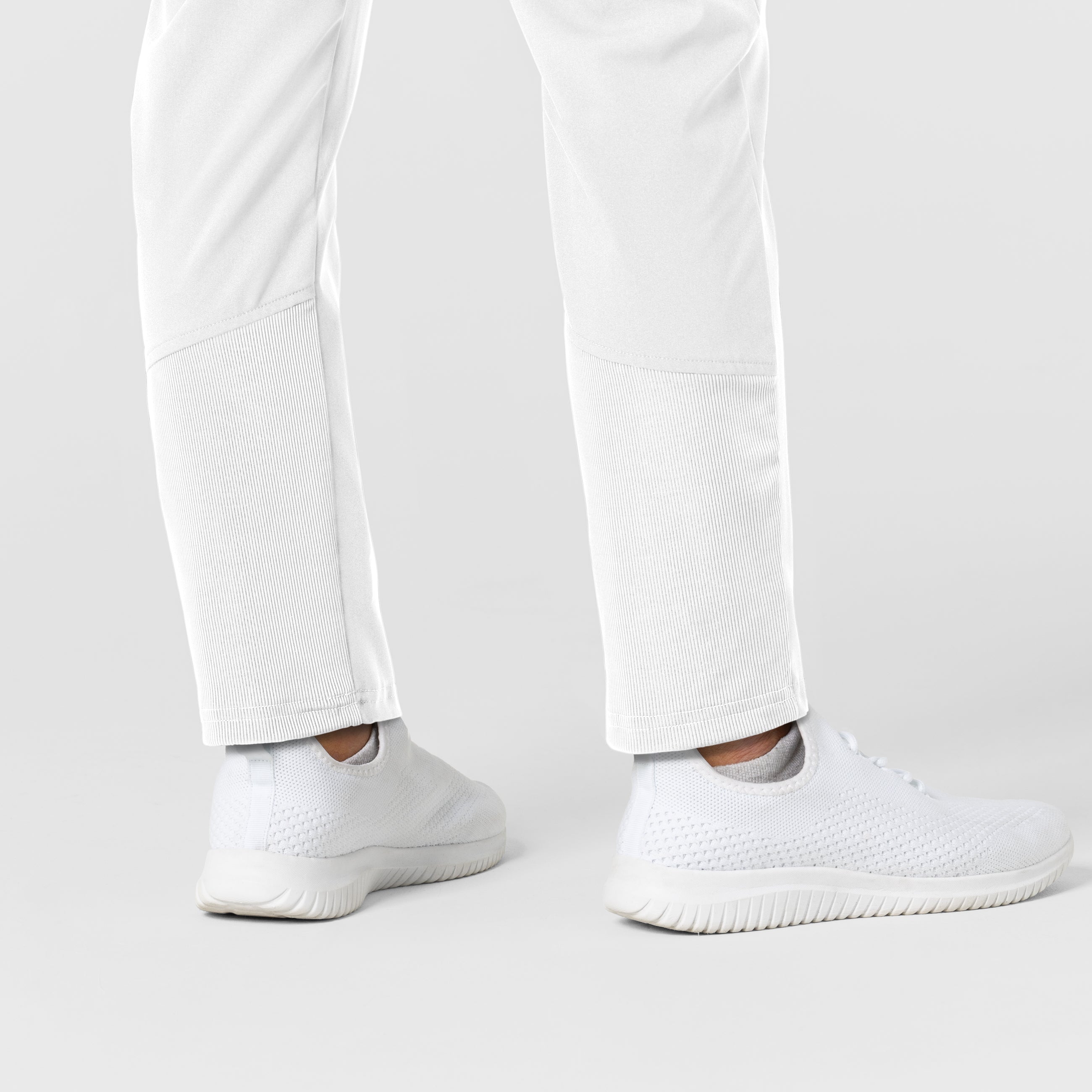 W123 5045 Flex-n-Reach Track Scrub Pants White