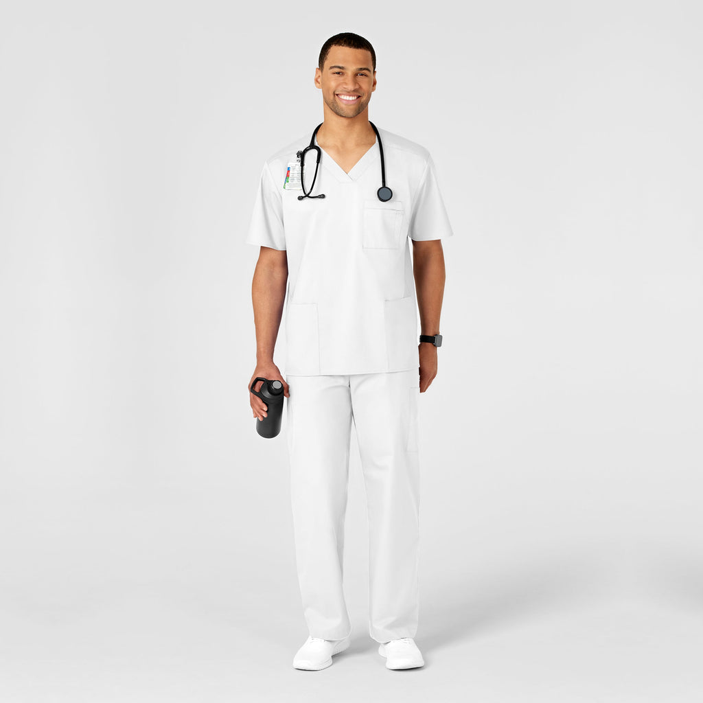 WonderWORK 503 Men's Cargo Scrub Pants White