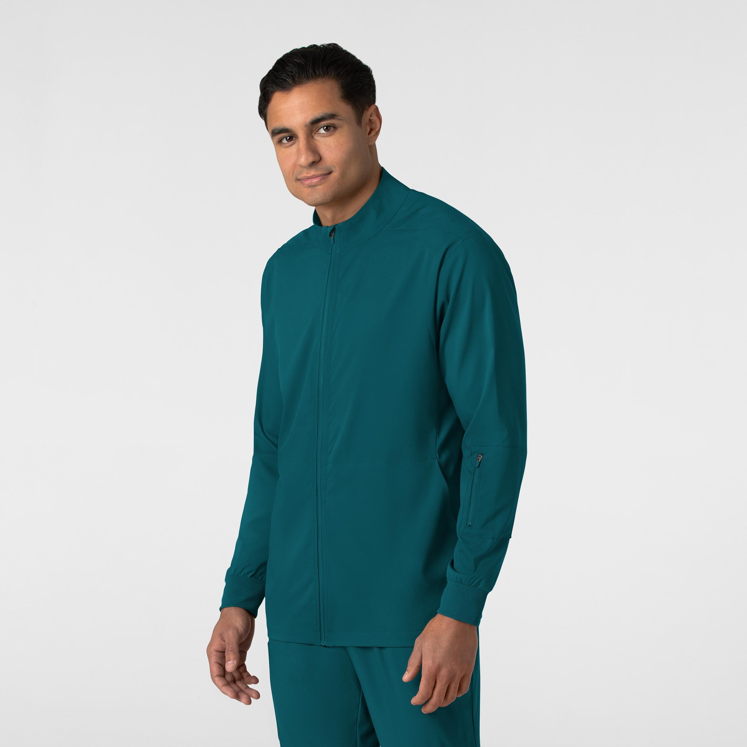 Boundless 8351 Men's Warm Up Scrub Jacket Caribbean