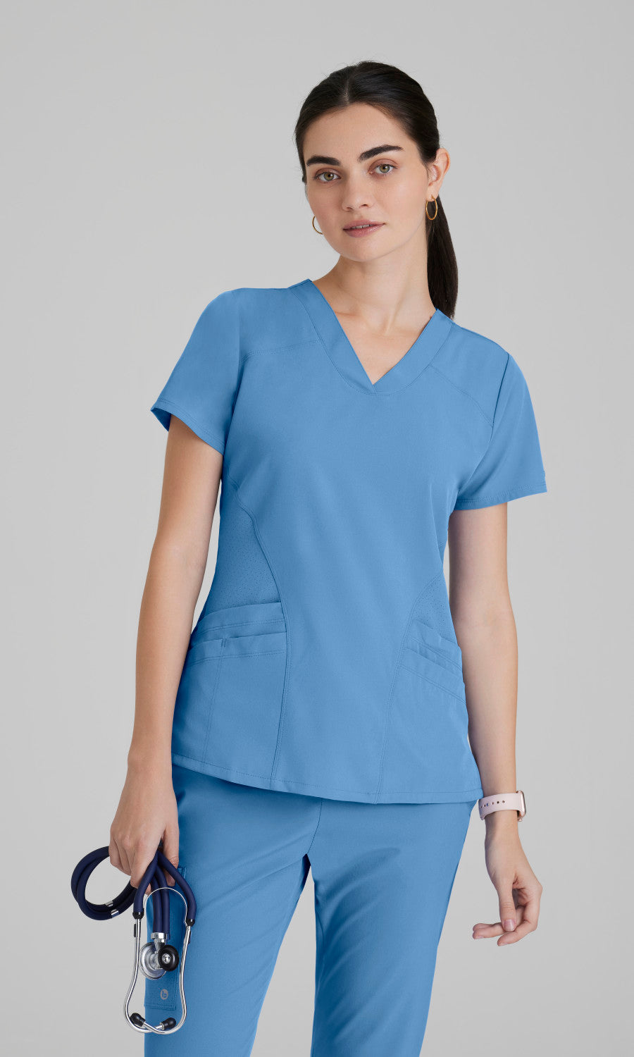Barco One 5106 Pulse Scrub Top Ciel Blue