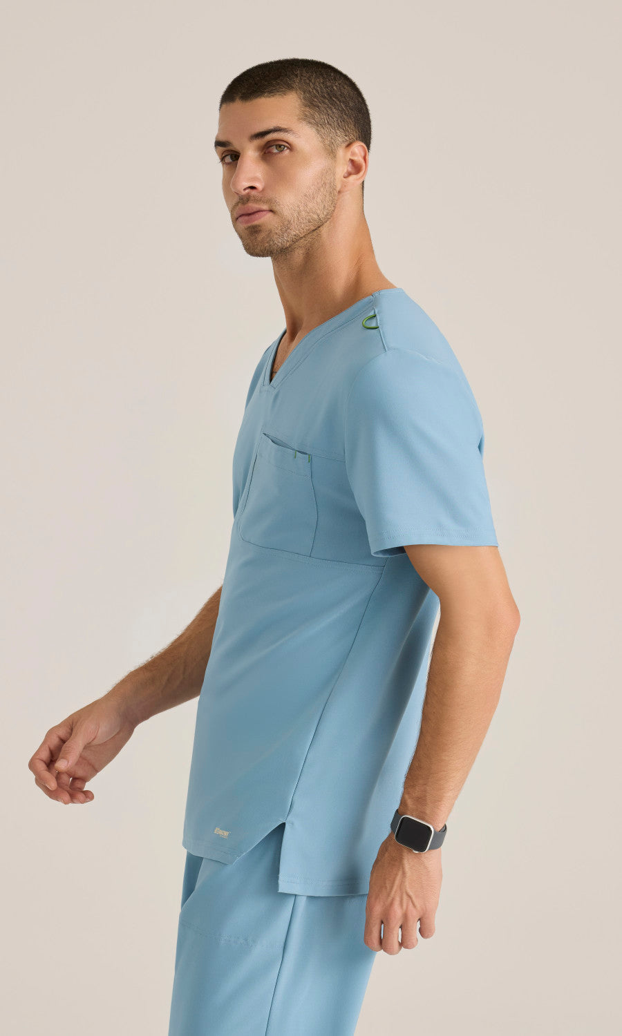 Grey's Anatomy Evolve GSST179 Journey Scrub Top Ocean Mist