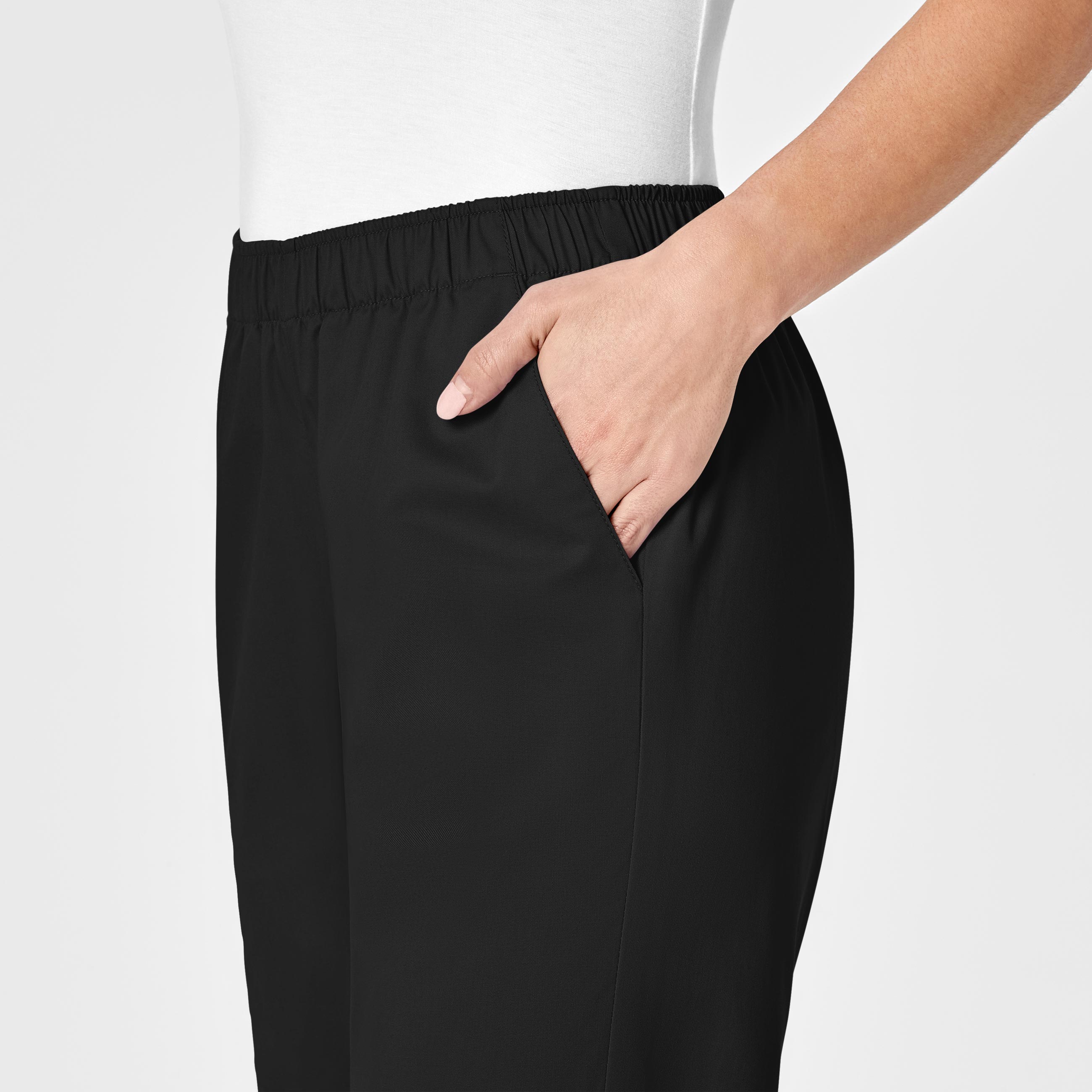 WonderWORK 501 Pull-On Cargo Scrub Pants Black