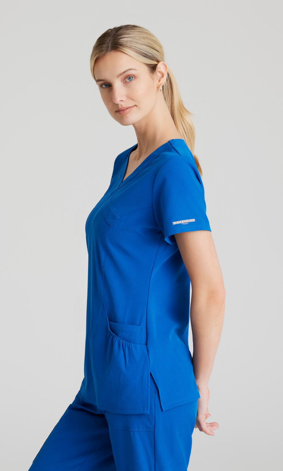Skechers Vitality SKT064 Charge Scrub Top New Royal