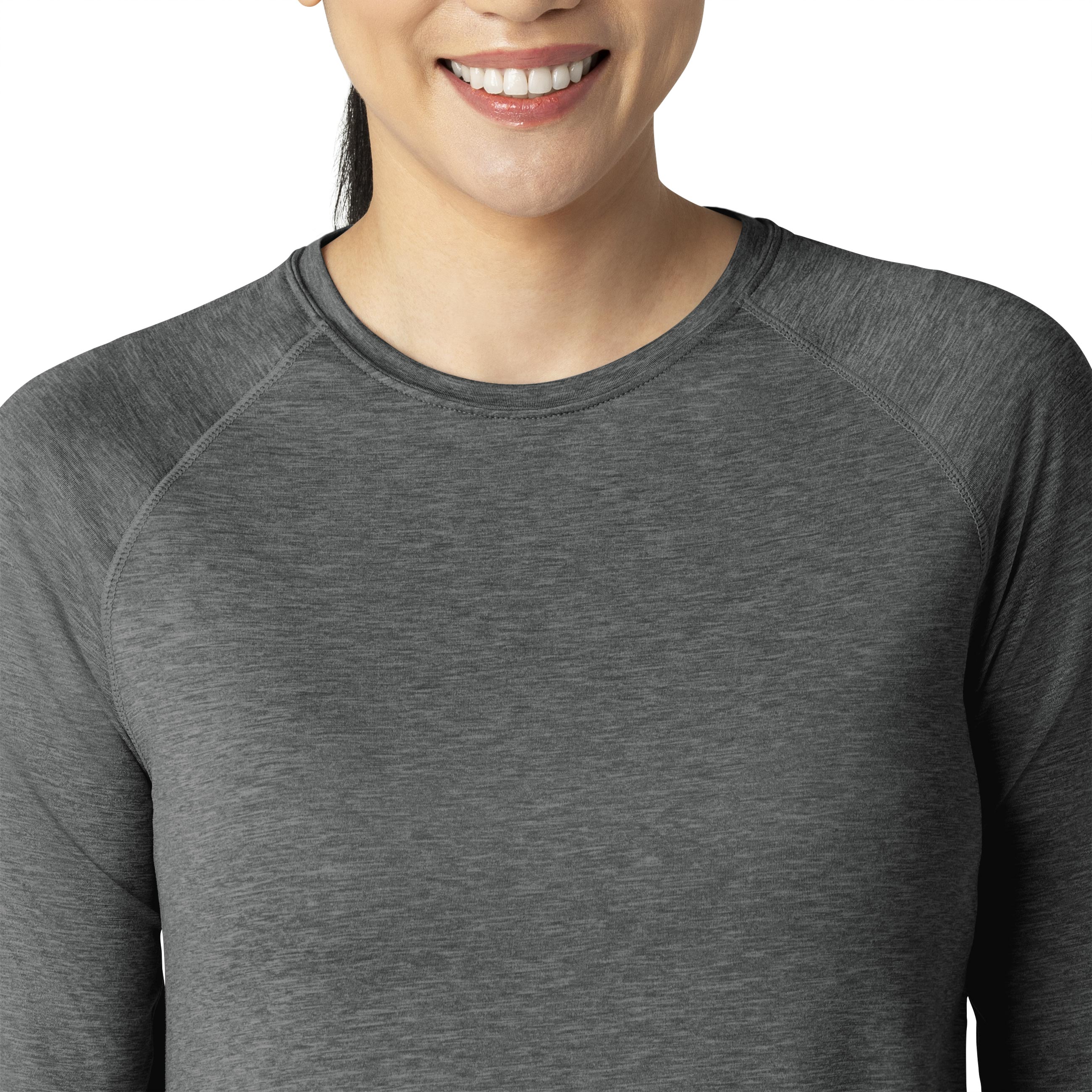 Force Sub-Scrubs C31009 Performance Long Sleeve Tee Pewter Heather
