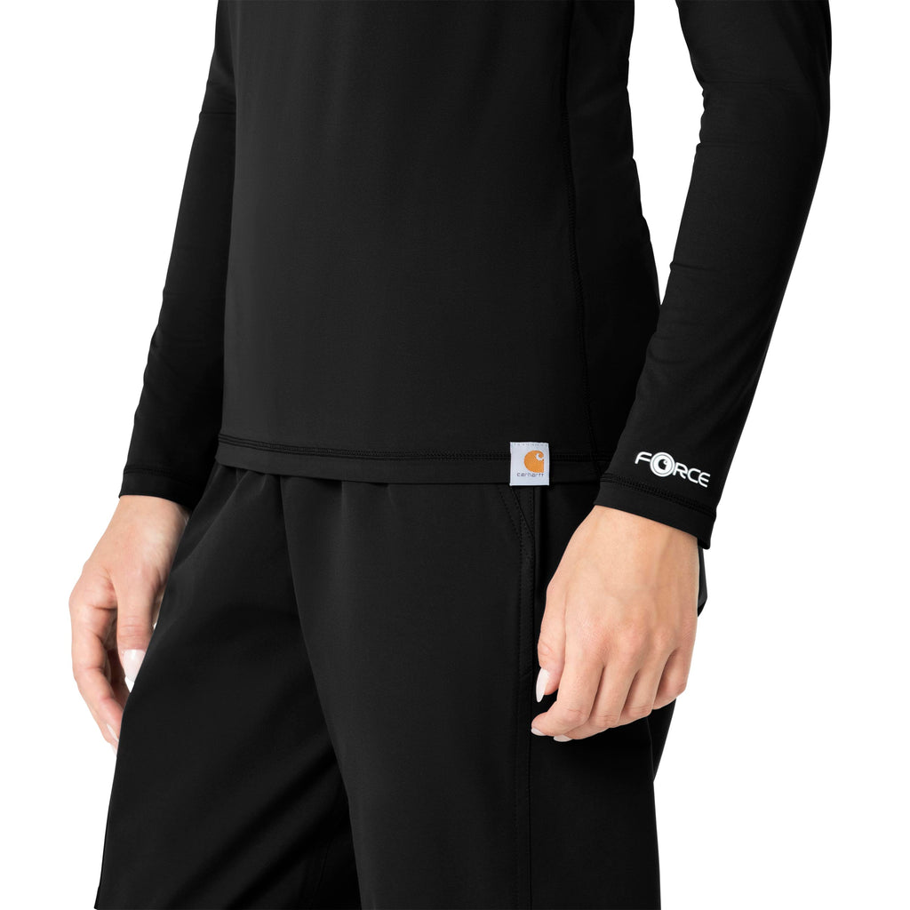 Force Sub-Scrubs C31002 Performance Long Sleeve Tee Black