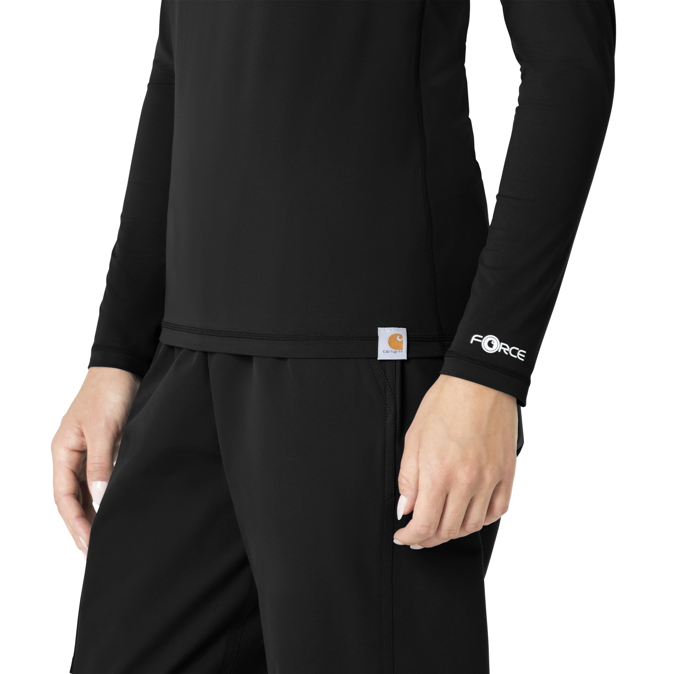 Force Sub-Scrubs C31002 Performance Long Sleeve Tee Black