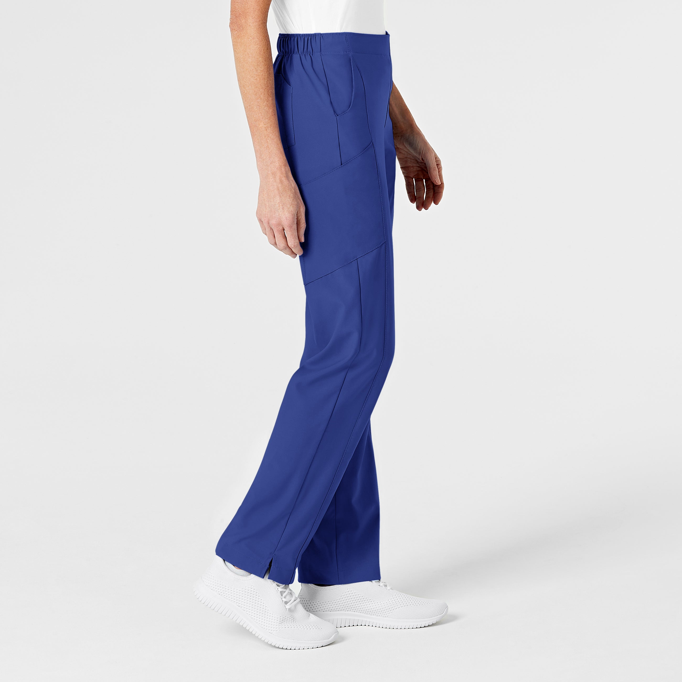W123 5155 Flat Front Cargo Scrub Pants Galaxy Blue