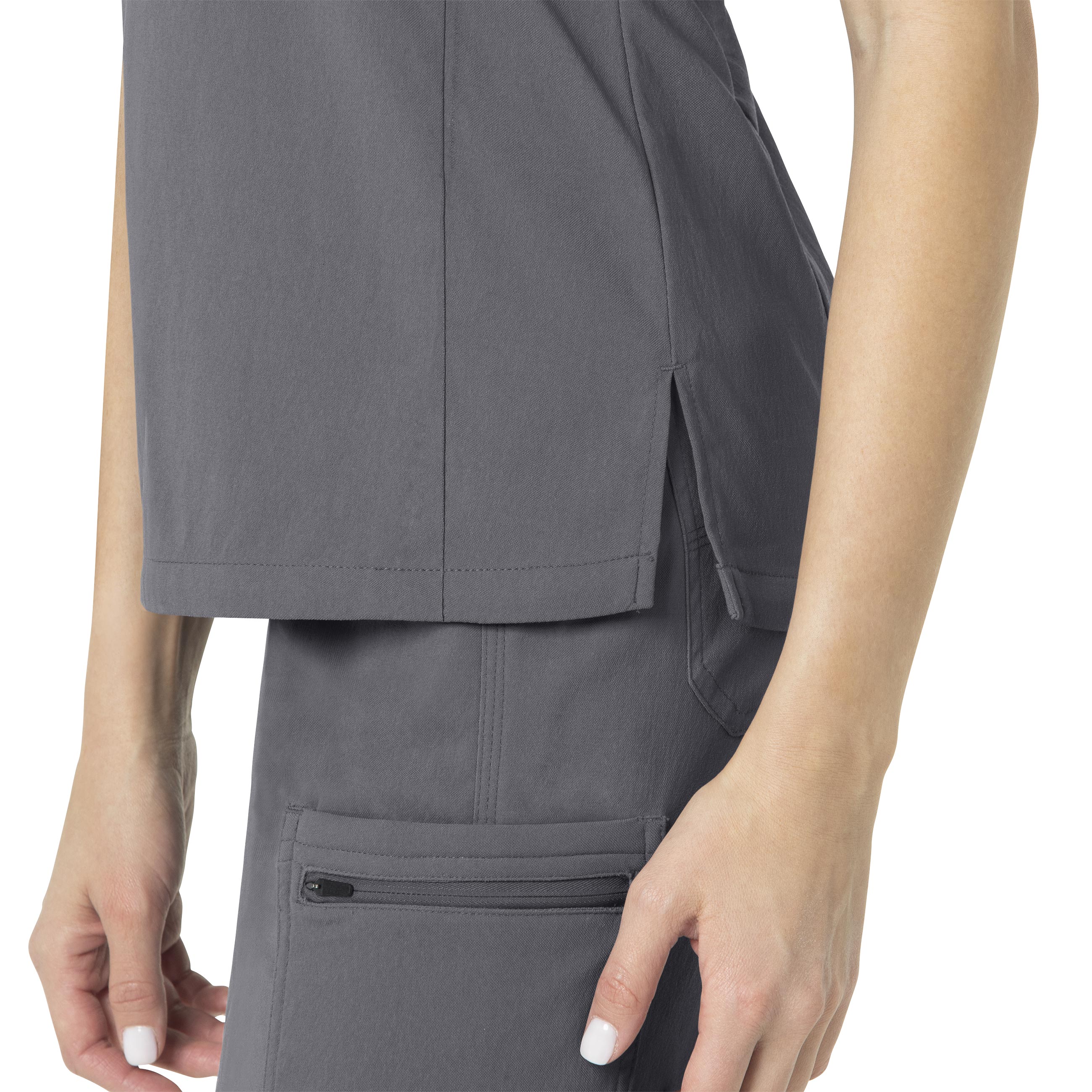Rugged Flex Peak C12137 Tuck-In Scrub Top Pewter