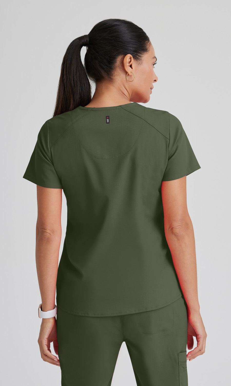 Grey's Anatomy Stretch GRST011 Emma Scrub Top Olive