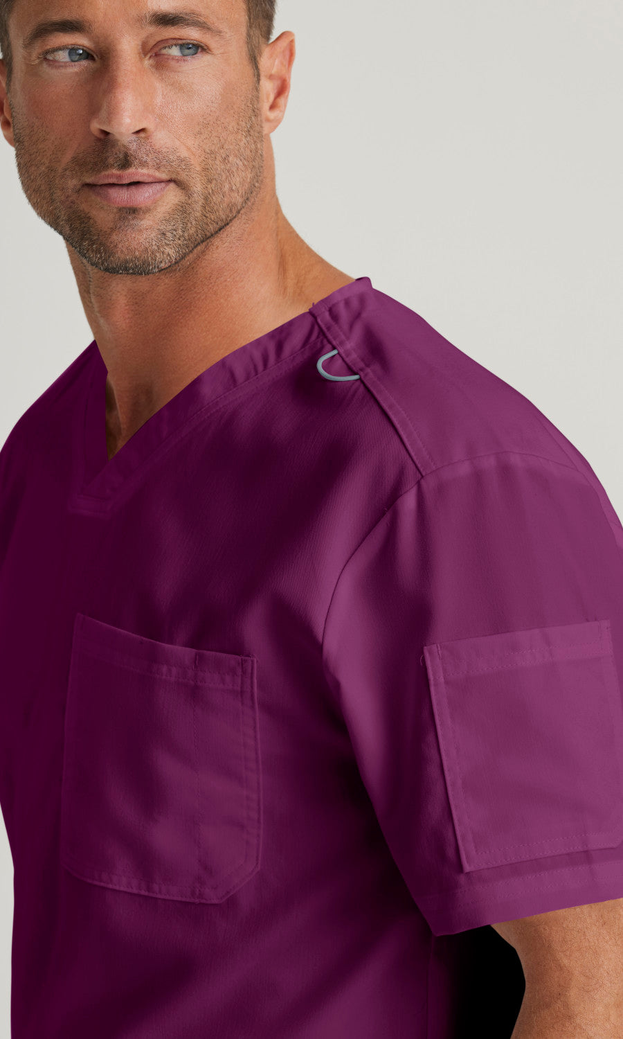 Grey's Anatomy GRT091 Evan Scrub Top Wine