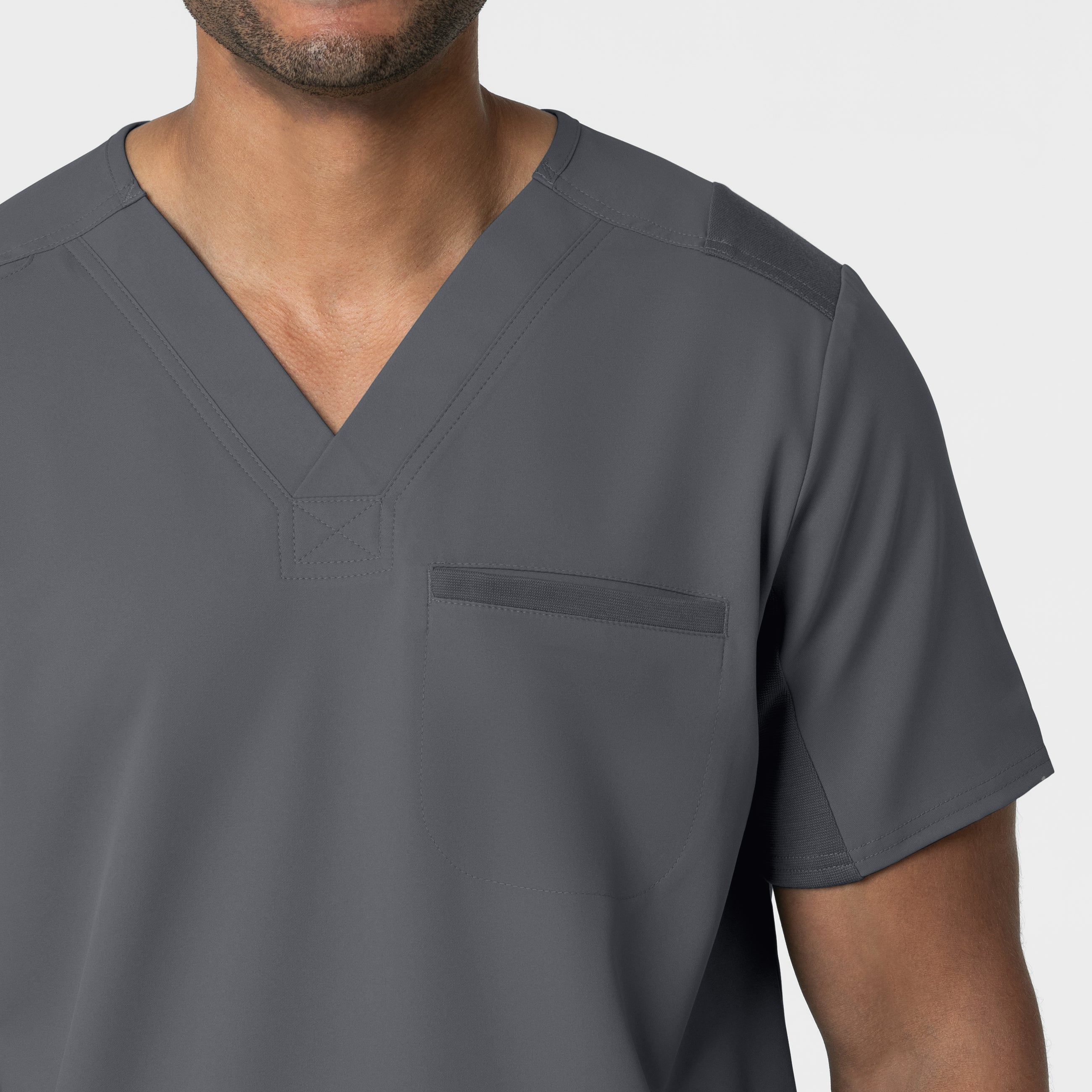 Thrive 6622 Men's Utility V-Neck Scrub Top Pewter