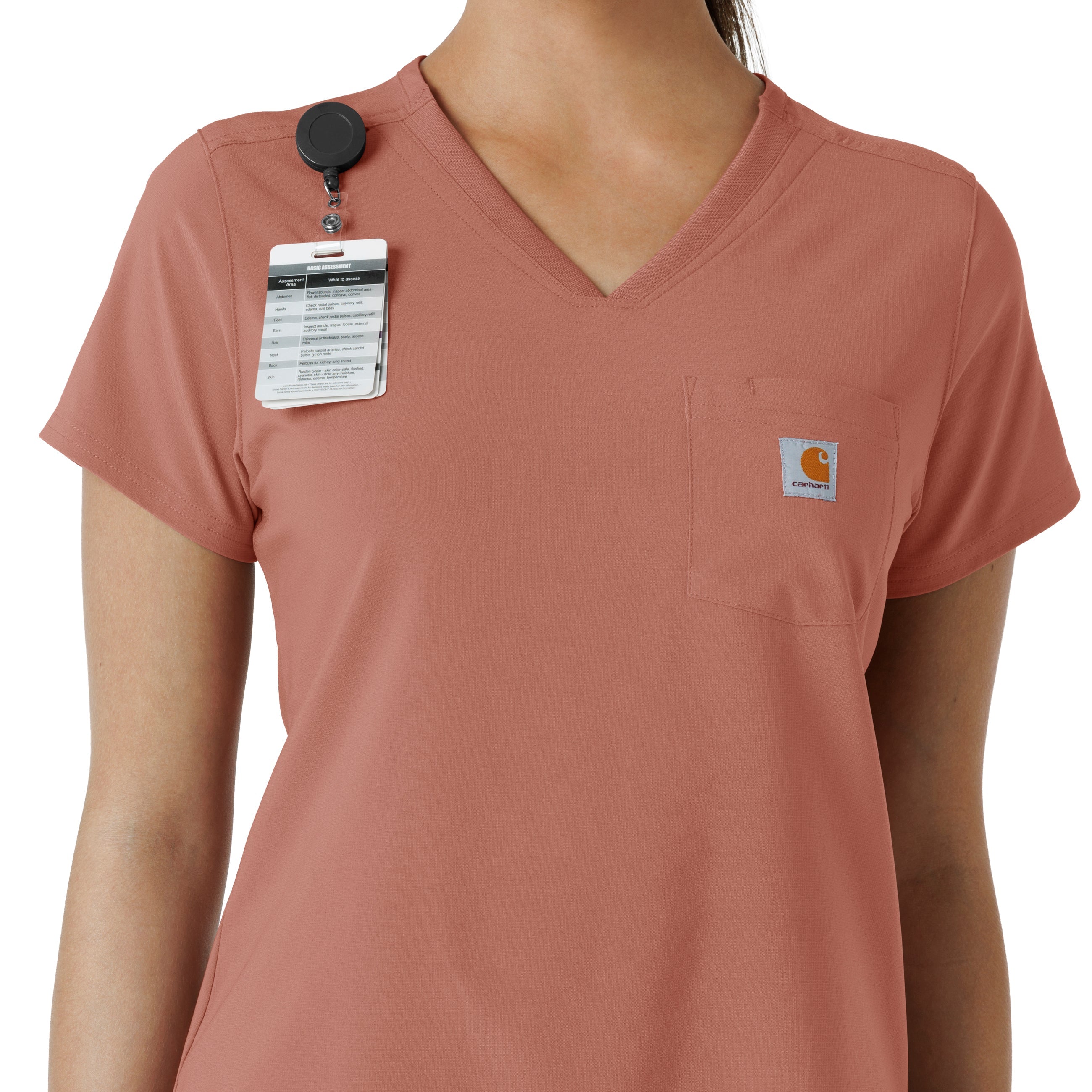 Force Cross-Flex C13410 Tuck-In Scrub Top Wildrose