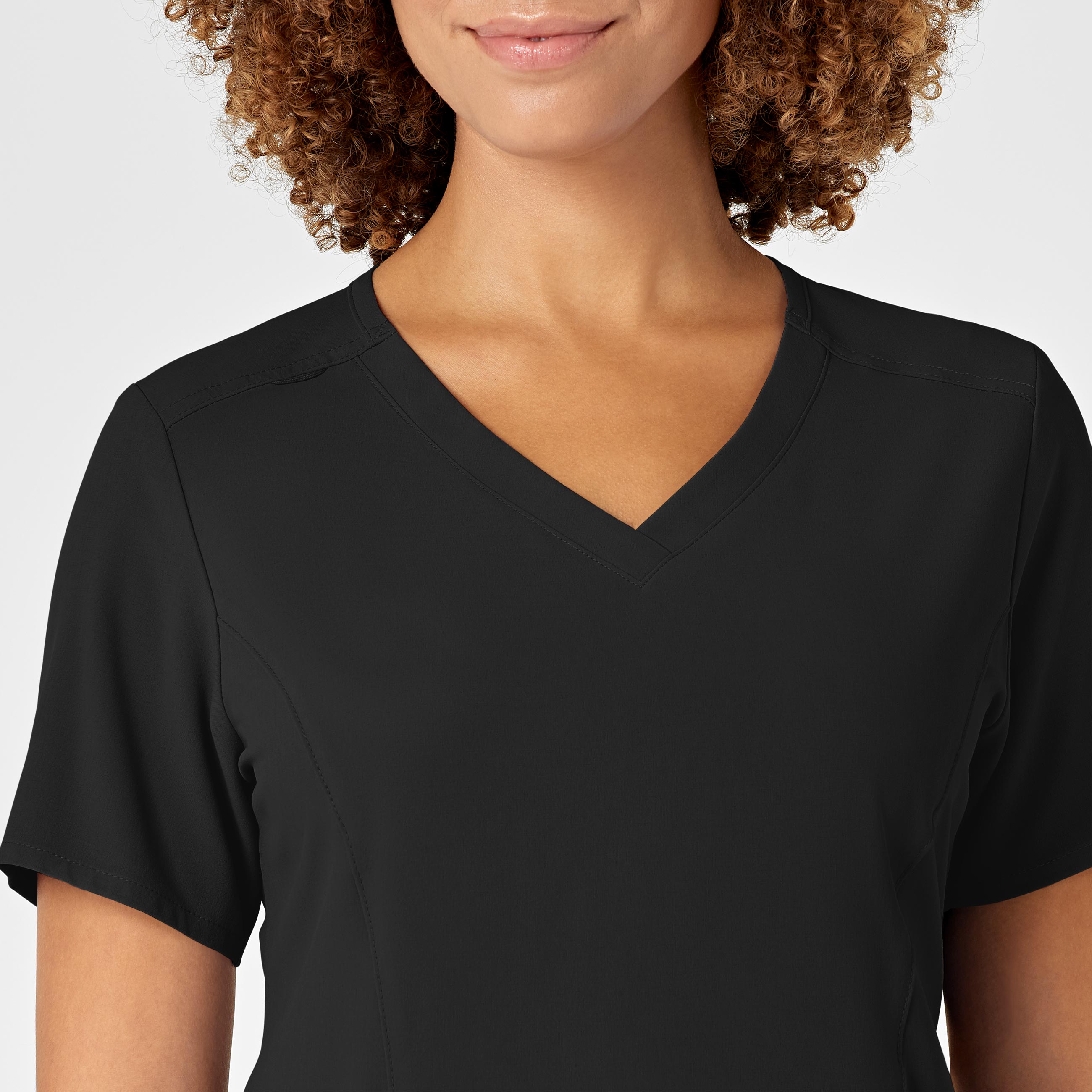 RENEW 6134 V-Neck Scrub Top Black