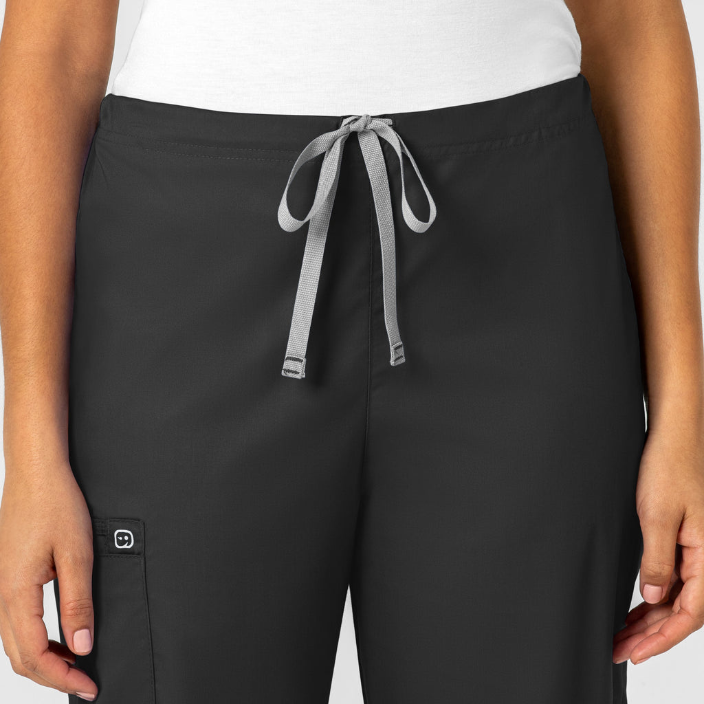 WonderWORK 500 Unisex Drawstring Cargo Scrub Pants Black