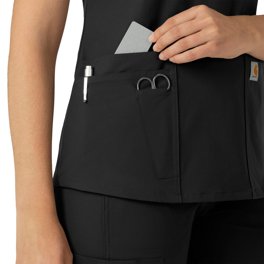 Force Essentials C12113 V-Neck Scrub Top Black