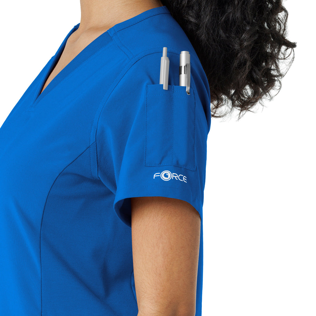 Force Cross-Flex C13310 Knit Panel Scrub Top Royal