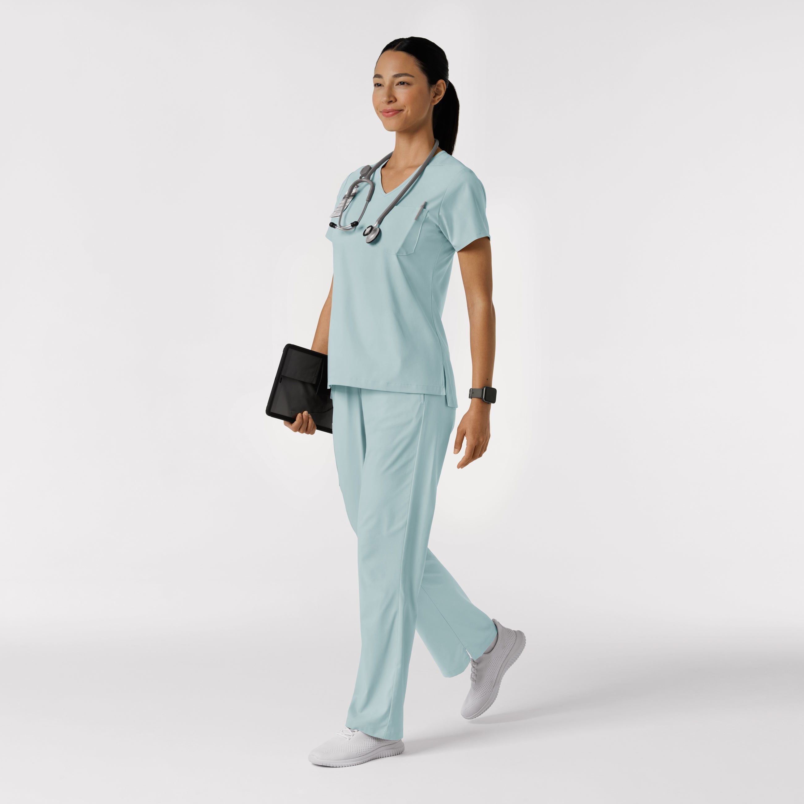 Boundless 5251 Bootcut Scrub Pants Sky Blue