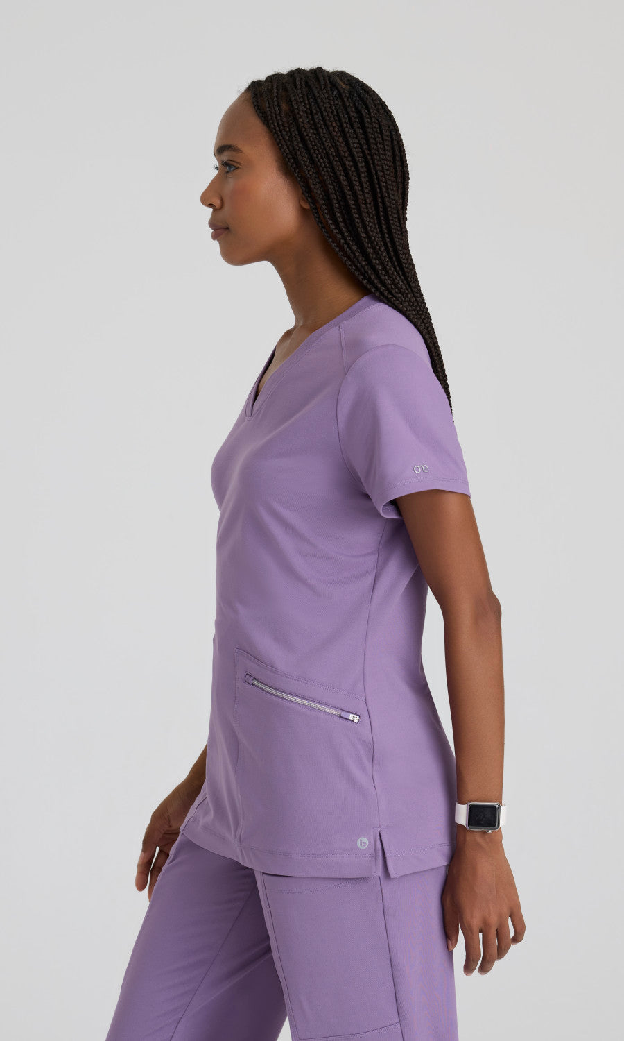 Barco One Performance Knits BOT209 Victory Knit Scrub Top Dusty Lavender