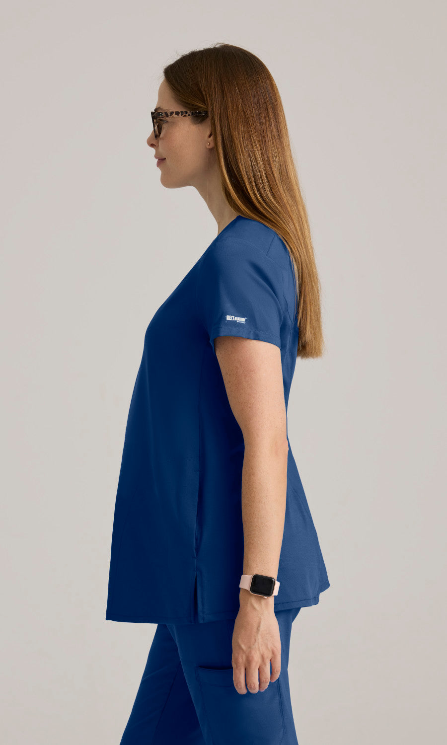 Grey's Anatomy Evolve GSST262 Promise Maternity Scrub Top Indigo