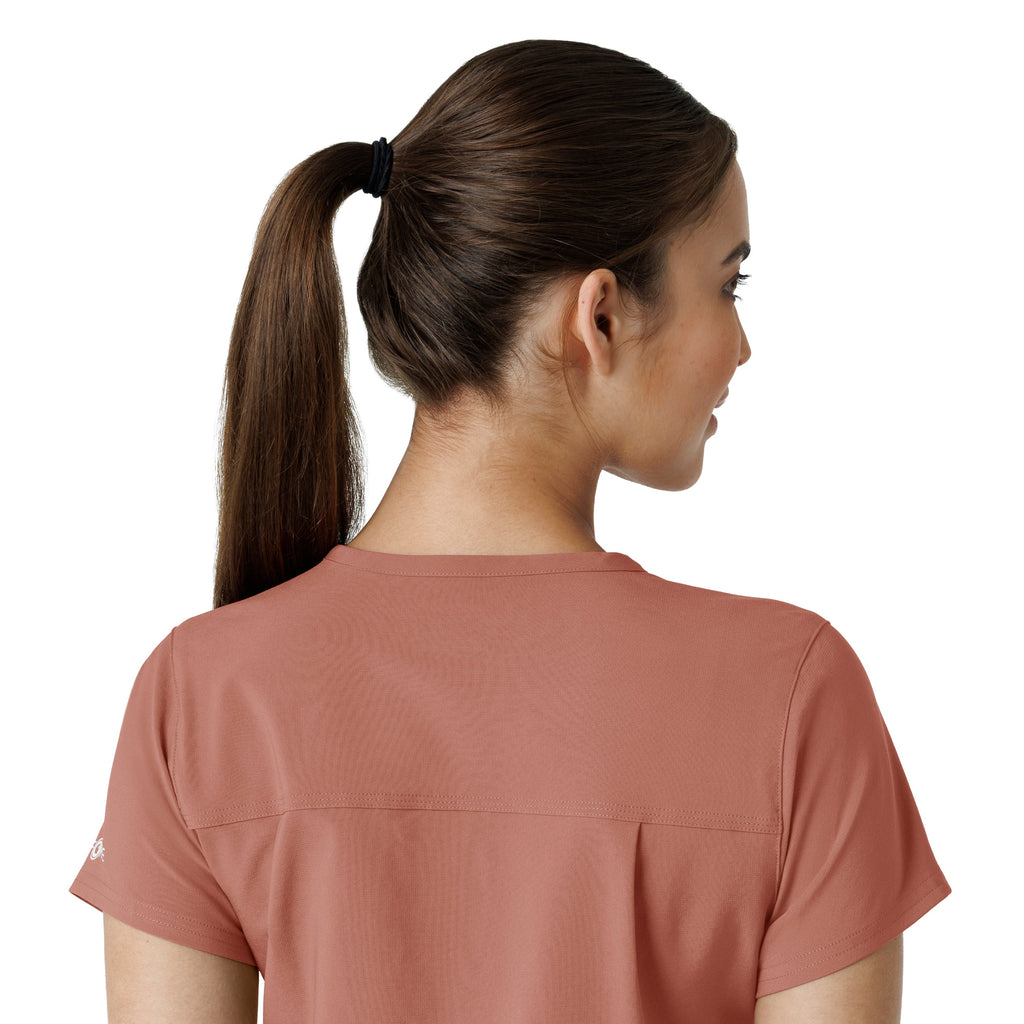 Force Cross-Flex C13410 Tuck-In Scrub Top Wildrose
