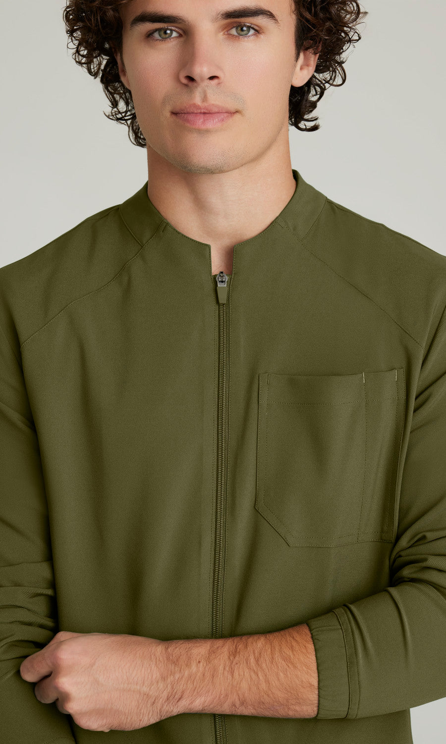 Grey's Anatomy Evolve GSSW887 Cycle Scrub Jacket Fern