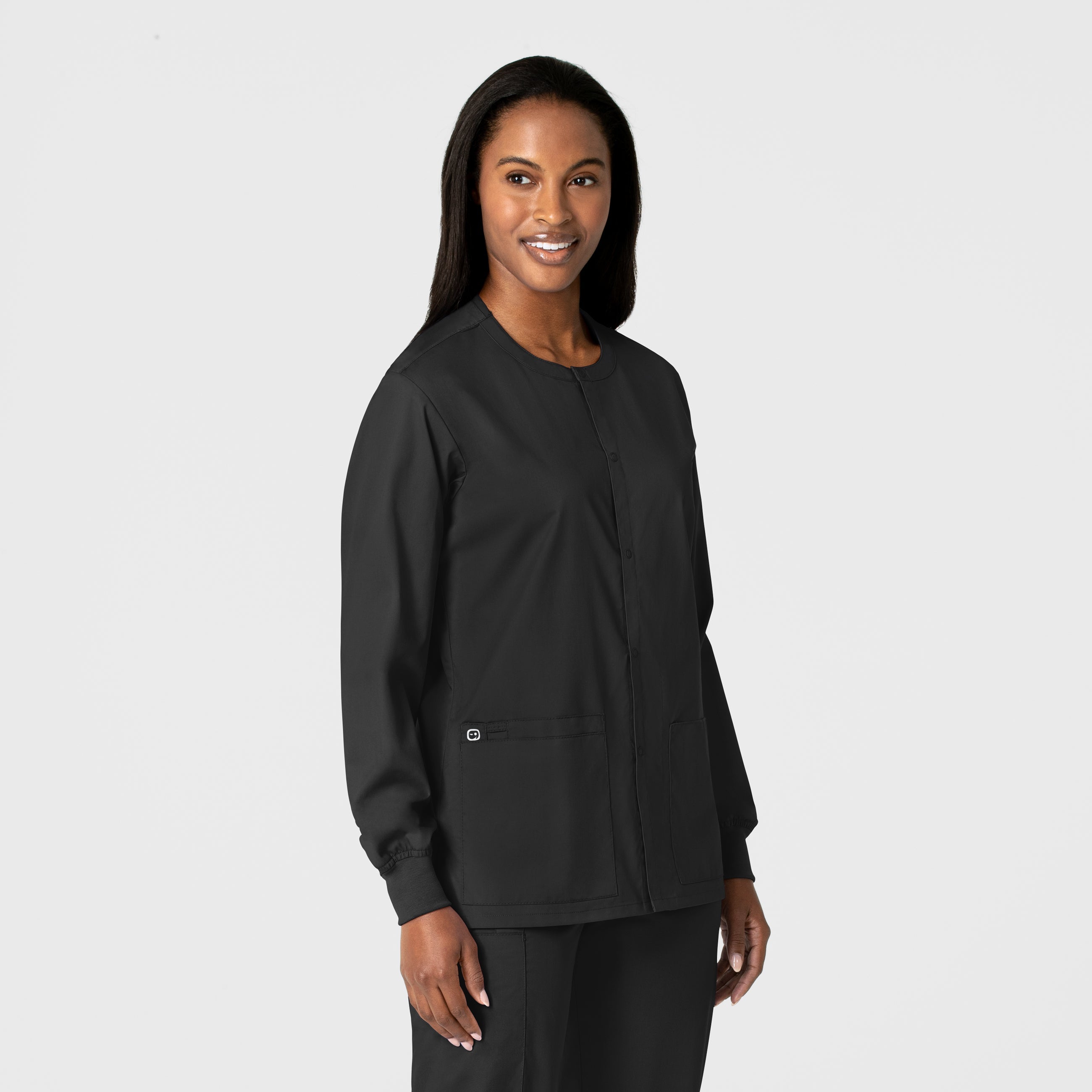 WonderWORK 800 Unisex Snap Front Jacket Black