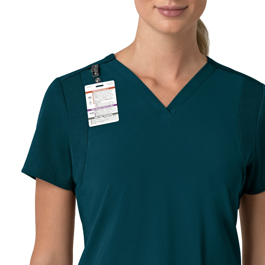 Force Cross-Flex C13210 Flex Panel V-Neck Scrub Top Caribbean