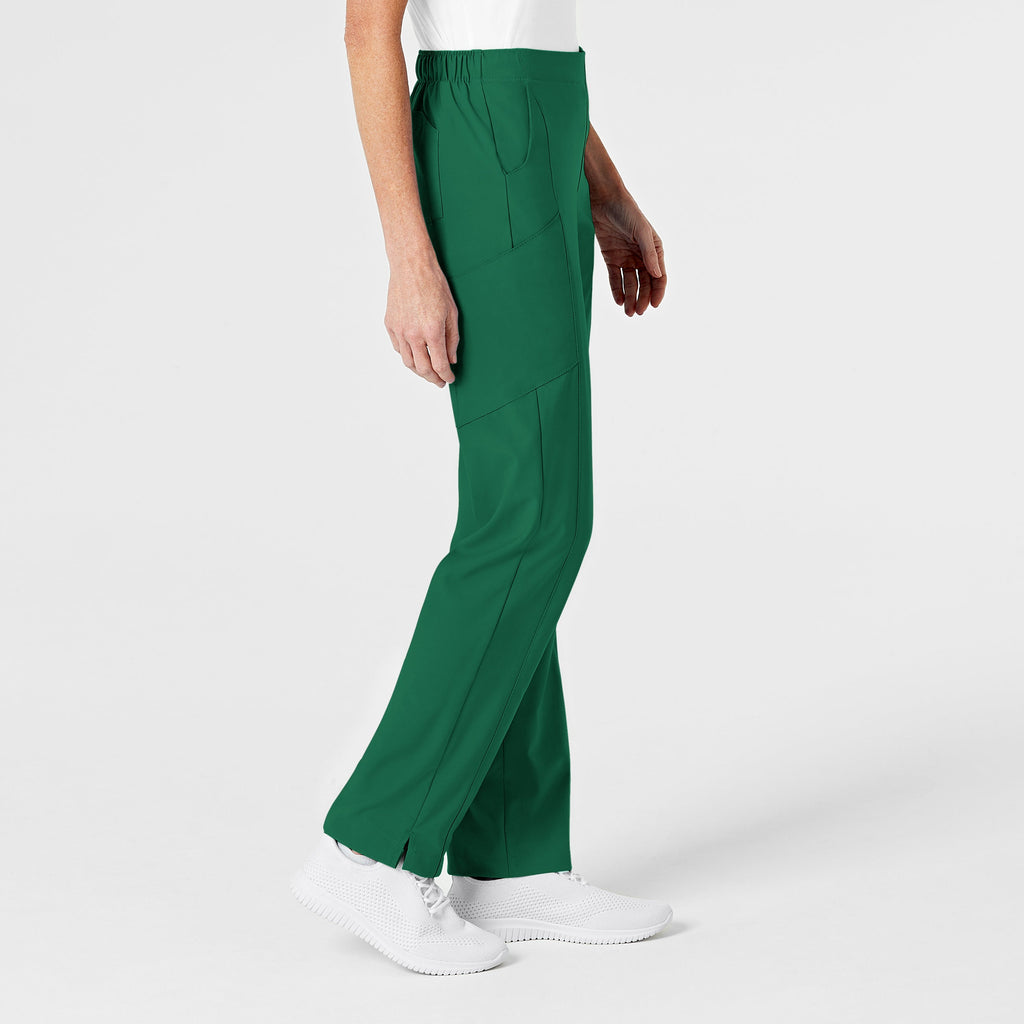 W123 5155 Flat Front Cargo Scrub Pants Hunter